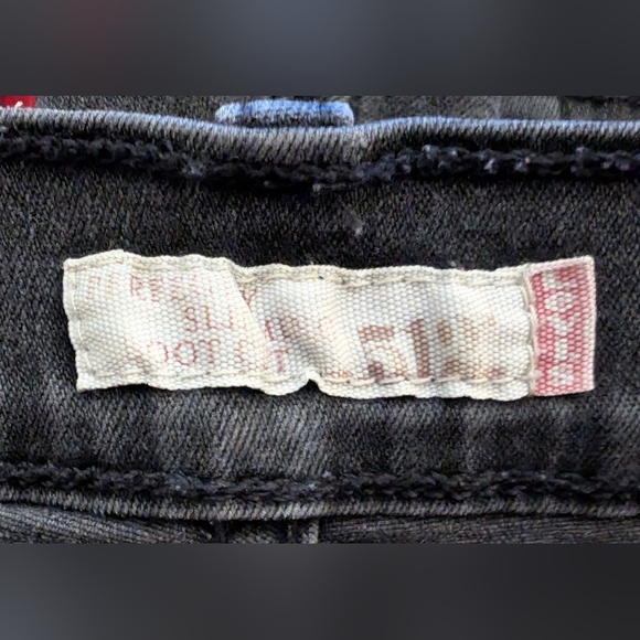 Levi's 512 Black Flare Jeans Great Condition Size 10 Medium - Picture 5 of 5